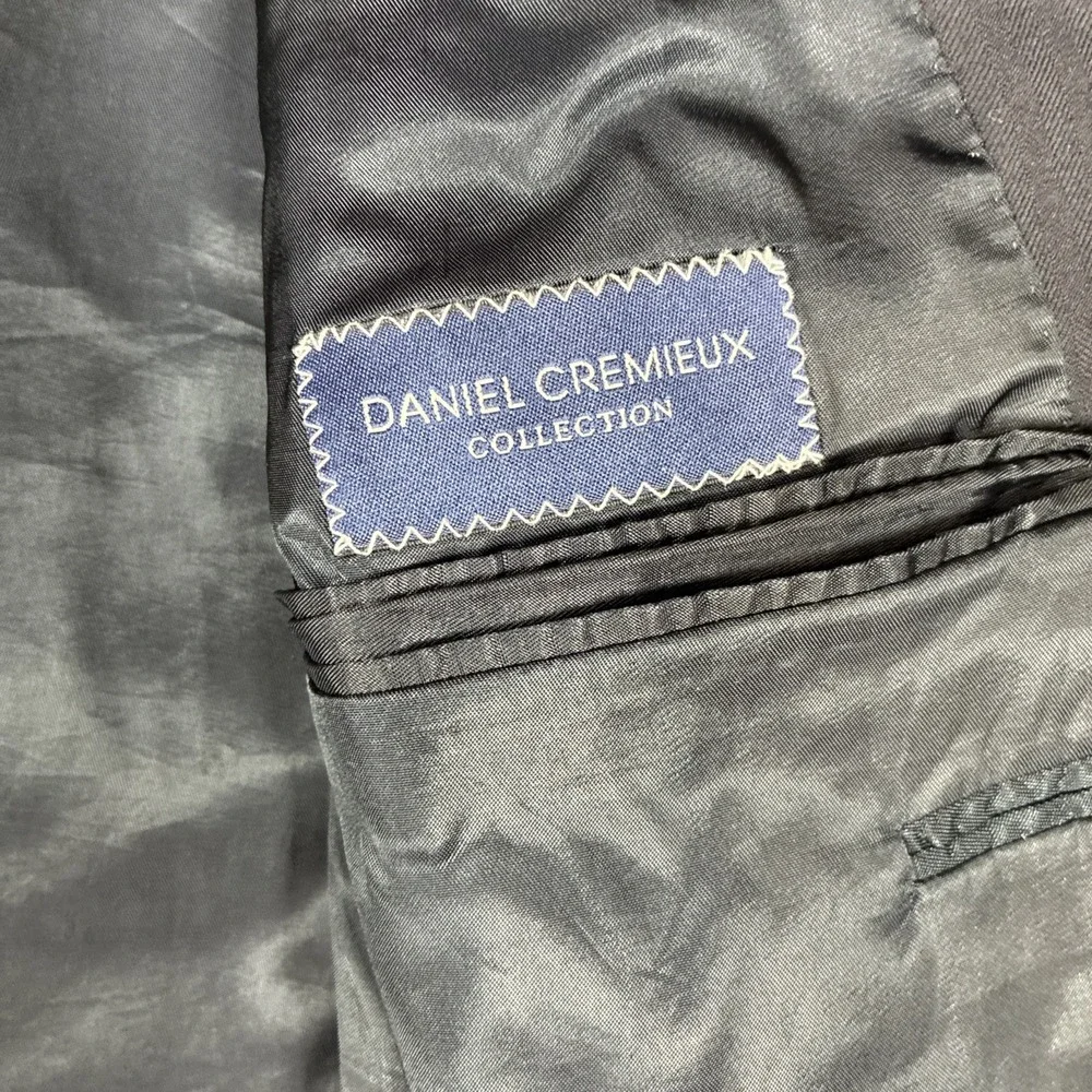 Loro Piana Blazer Suit Jacket Daniel Cremieux Black Size 42L Long Classic